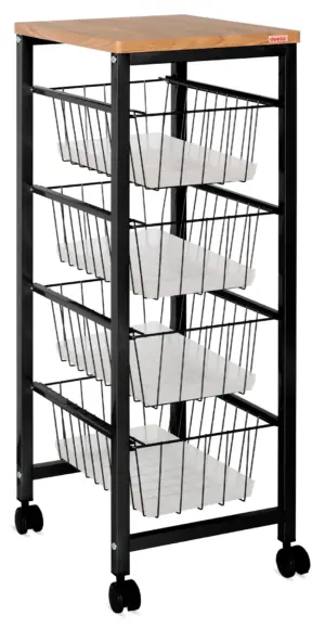 VERDULERO 4 CESTAS SOBRE MADER