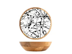 BOL MADERA MANGO DECORADO 25CM