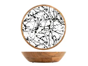 BOL MADERA MANGO DECORADO 30CM