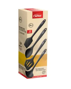 UTENSILIOS SILICONA NEGRA SET