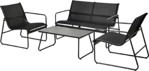 CONJUNTO CAFE ACERO TEXTILENE