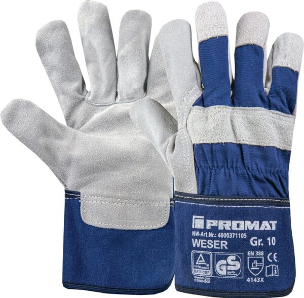 GUANTE PIEL SERRAJE WESER GRIS