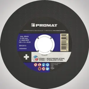 DISCO CORTE INOX/ACERO 125X1X2