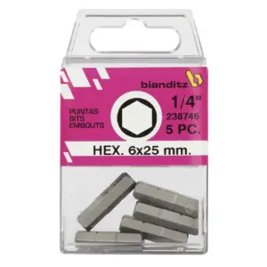 PUNTA ATORNILLAR HEXAGONAL 1/4