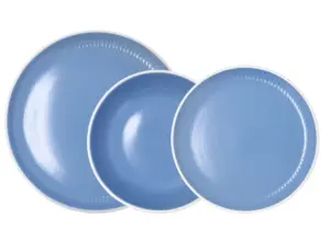 VAJILLA 12PZS AZUL MOANA BIDAS