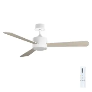 VENTILADOR TECHO BLA/MAD 122CM