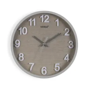 RELOJ PARED REDONDO VESTA GRIS