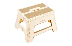 TABURETE PLEGABLE BEIGE 29X22X