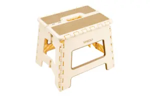 TABURETE PLEGABLE BEIGE 29X22X