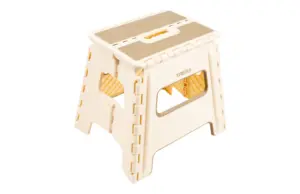 TABURETE PLEGABLE BEIGE 29X22X