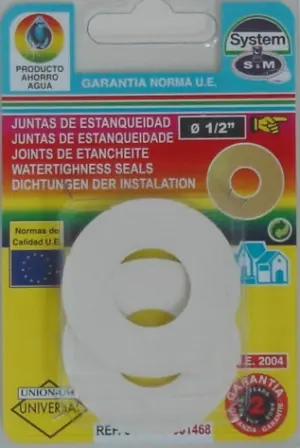JUNTA PLANA LAVABO 1/2" 2 PZ