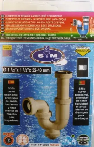 SIFON CURVO 1" 1/2X40MM