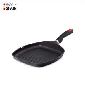 GRILL PLANCHA RAYAS 26X26CM OR
