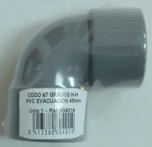 CODO EVAC H-H 87º PVC