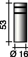 BOQUILLA DE GAS CILÍNDRICA Ø16
