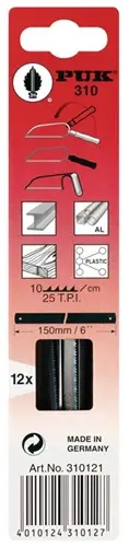 HOJA SIERRA MANO 150MM 25TPI U