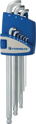 LLAVE ALLEN HEXAG. 1,5-10MM EX