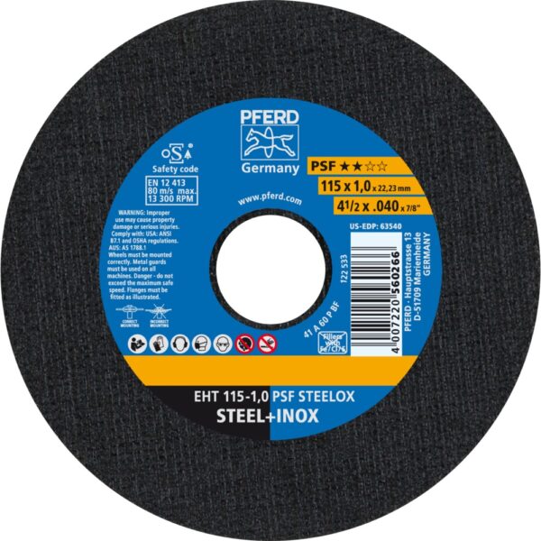 DISCO INOX 115X1,0MM A60 EHT