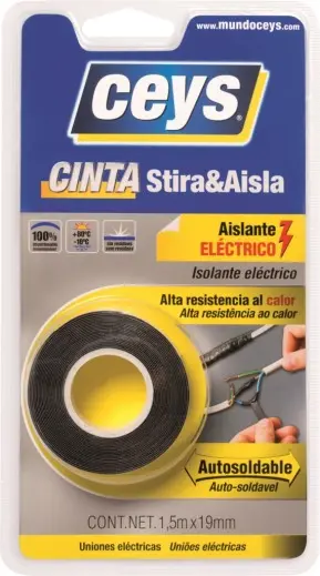 CINTA AUTOV. 3 MT X 19MM NEGRO