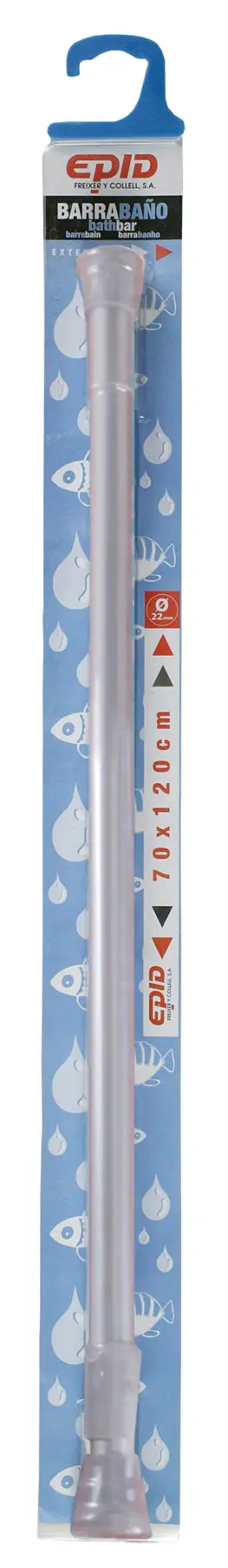 BARRA CORTINA DUCHA RECTA 70X1