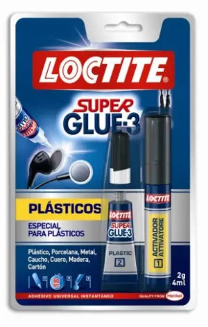ADHESIVO SUPERGLUE-3 PLASTICOS