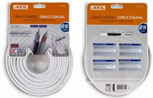 CABLE COAXIAL 25MT 25 MT BLANC