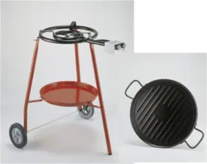 PAELLERO 2 FUEGOS 40CM+46 CMS