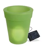 MACETA SOLAR H19,5CM PP VERDE