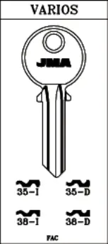 LLAVE ACERO JMA 38-D