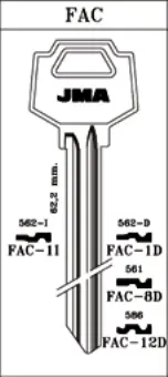 LLAVE ACERO JMA FAC-12D