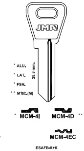 LLAVE ACERO JMA MCM-4I