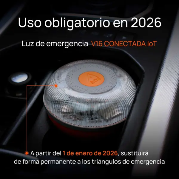 Luz de Emergencia V16 Conectada FlashLED SOS IoT – Homologada por la DGT 3.0 - Imagen 5