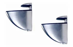 SOPORTE ESTANTE CLIP PLATA 2UD