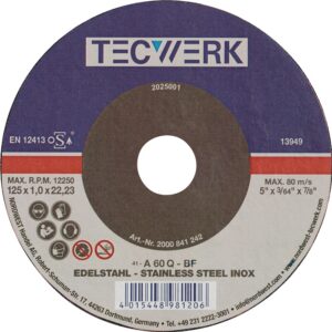 DISCO INOX RECTO 22,23MM D125x