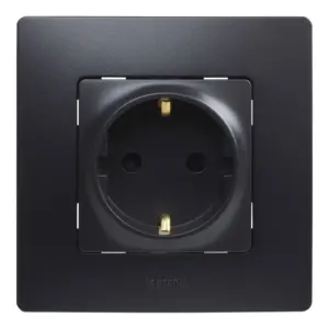 BASE ENCHUFE 2P+T EMP. NEGRO S