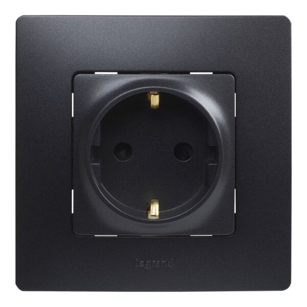 BASE ENCHUFE 2P+T EMP. NEGRO S