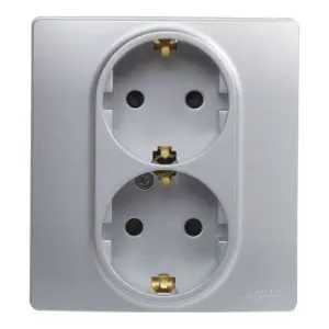 BASE ENCHUFE DOBLE 2P+T PL SER