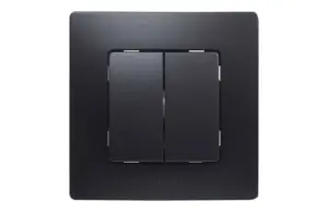 CONMUTADOR DOBLE NEGRO SERIE N