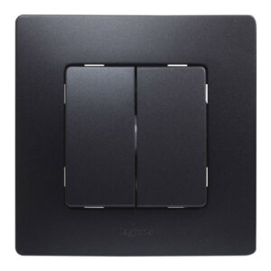 CONMUTADOR DOBLE NEGRO SERIE N