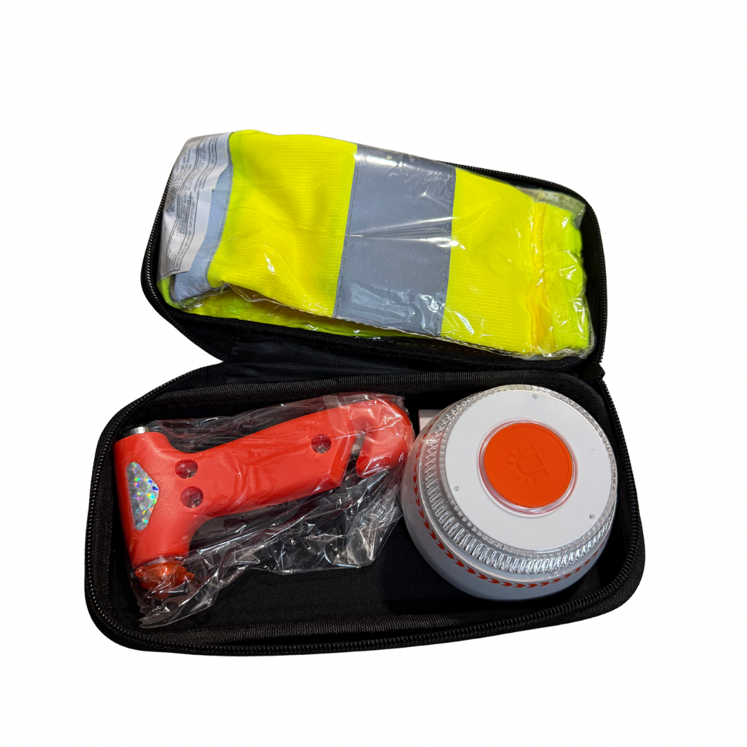 Kit de emergencia para el coche con baliza v16 homologada