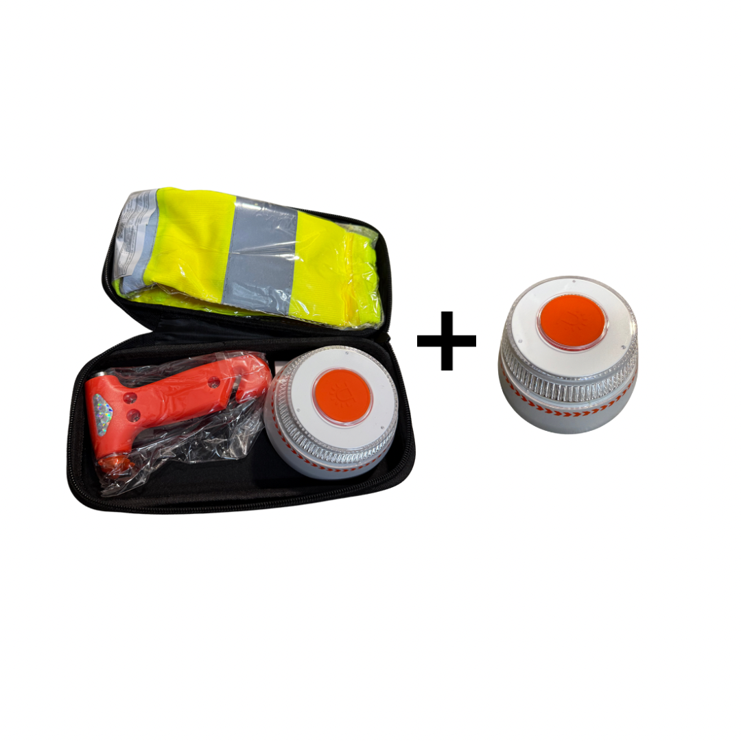 Kit de emergencia para el coche con baliza v16 + baliza v16
