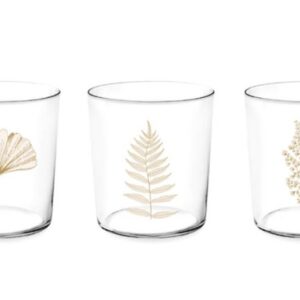 VASO 35CL HOJAS DORADAS