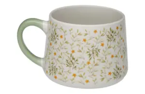 MUG CERAMICA FLORES 0,39L