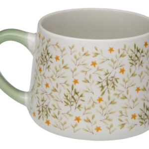 MUG CERAMICA FLORES 0,39L