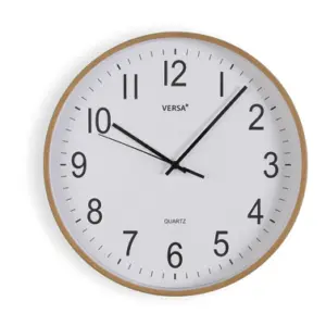 RELOJ PARED MADERA CLARA 30CM