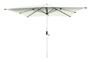 PARASOL ALUM BLANCO C/MANIVELA