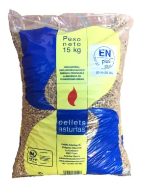 PELLET ESTUFA 15KG EN PLUS A1