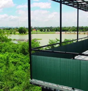 CAÑIZO PVC D.CARA 16 MM 2X3M V