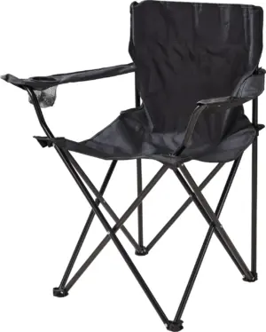 SILLA METAL PLEGABLE NEGRO