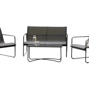 CONJUNTO CAFE ACERO TEXTILENE